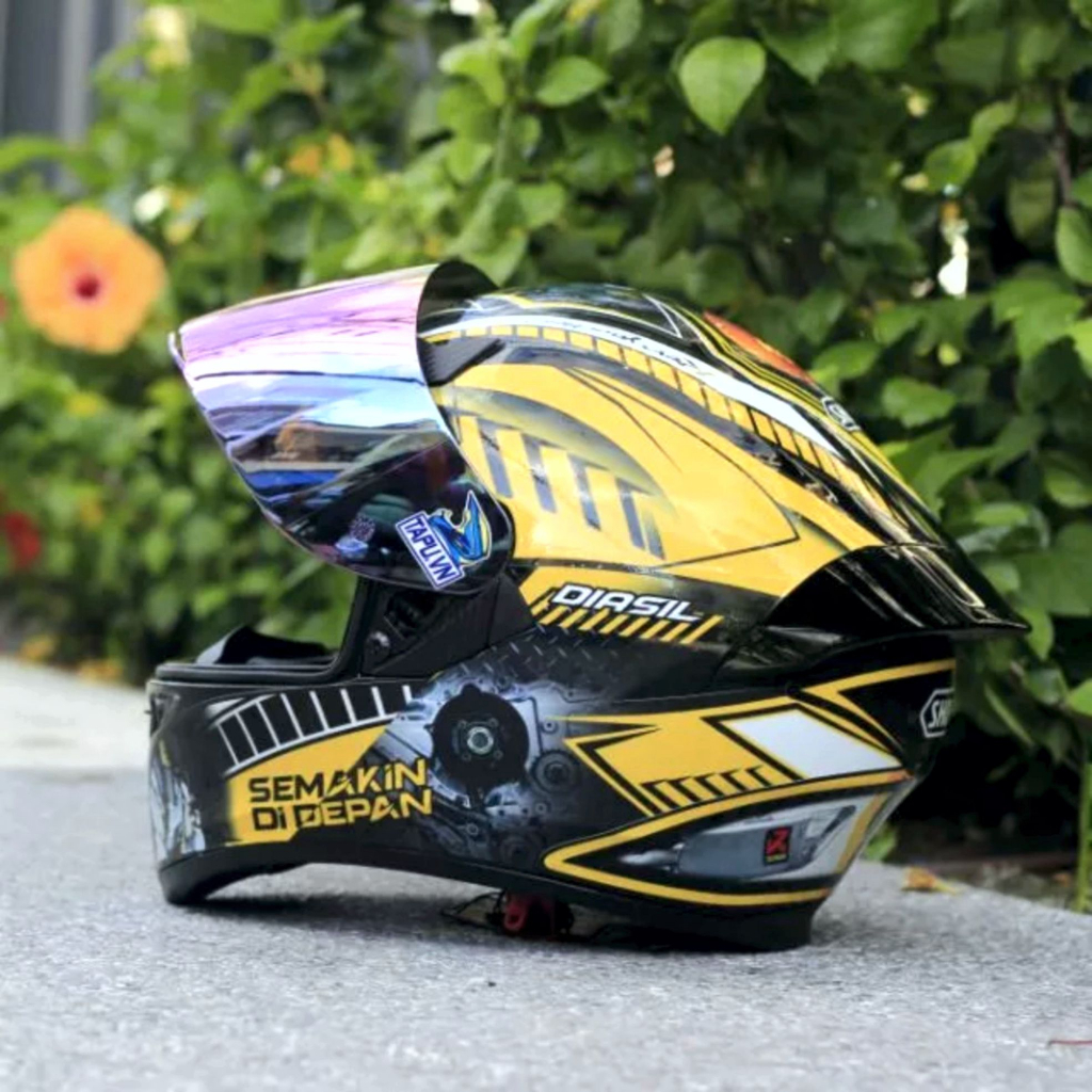 Tem dán mũ bảo hiểm fullface - SHOEI vàng - 41