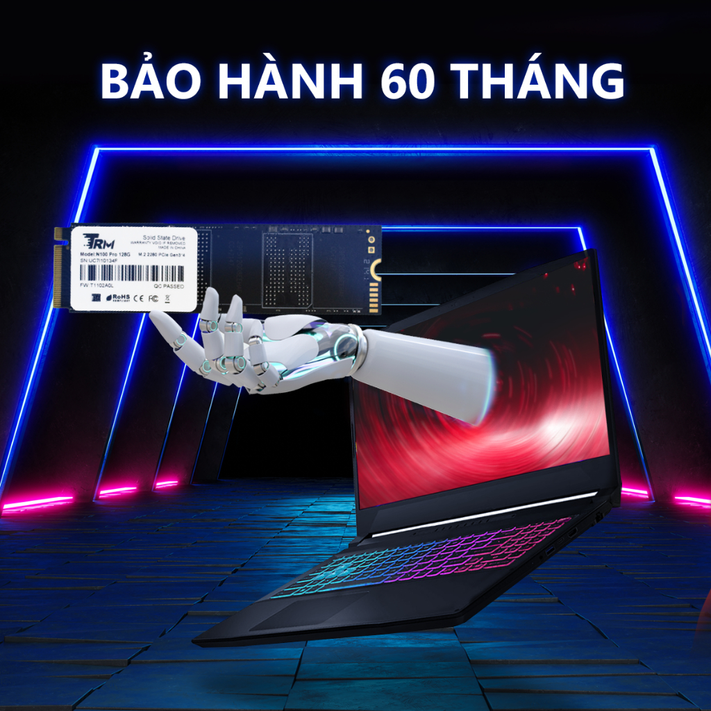 Ổ cứng SSD TRM N100 Pro dung lượng 128GB/256GB/512GB M2 NVMe | Bảo hành 60 tháng