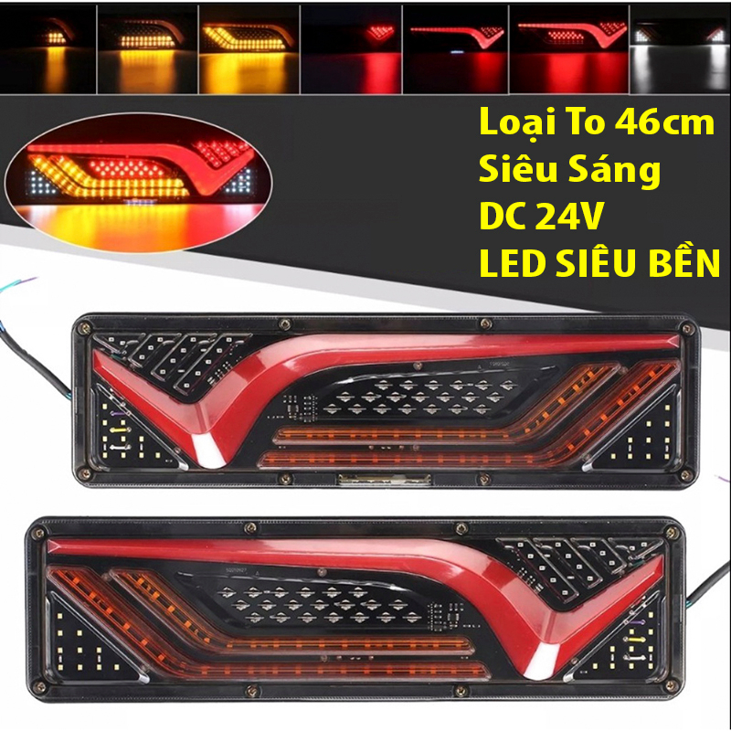 Đôi đèn hậu led cánh chim 24v cực đẹp. Đèn lái sau xe tải SIÊU SÁNG TÍN HIỆU