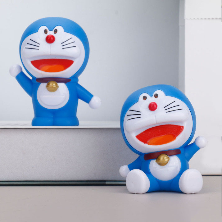 Decor bàn học mèo Doraemon, Nobita trang trí terrarium, trang trí bánh kem