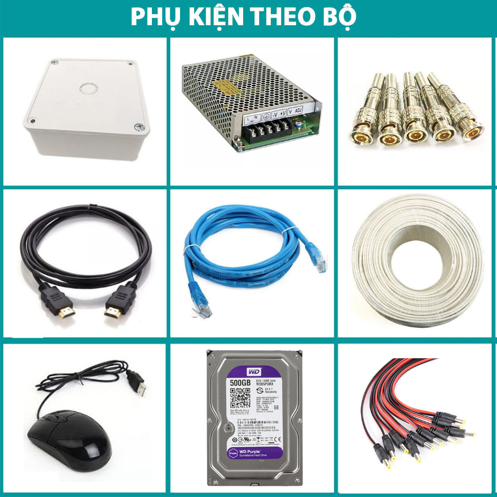 Bộ Camera Quan Sát Hikvision 8 Kênh 2.0MP Full HD Hàng Chính Hãng