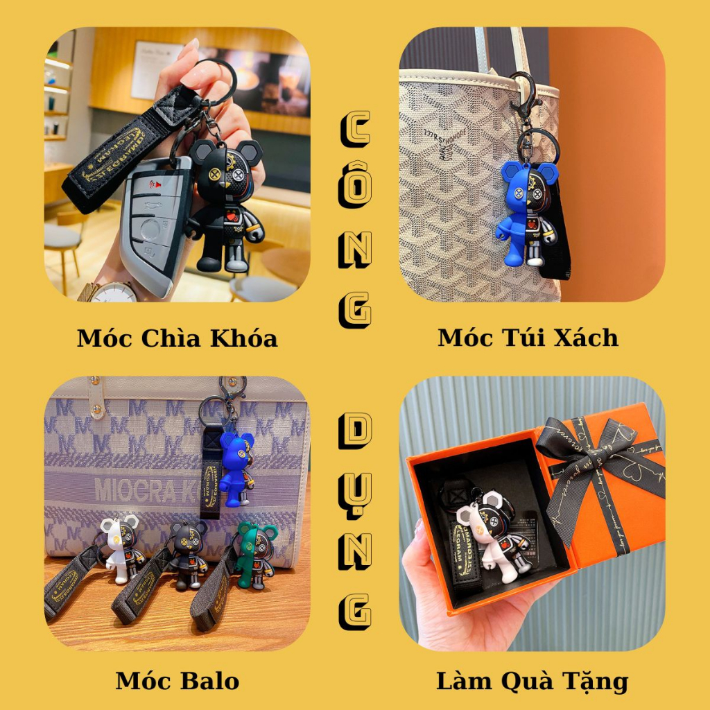 Móc khóa xe máy cute đẹp dễ thương treo chìa khóa balo điện thoại cao cấp, móc khóa xe ô tô cặp độc đáo BOLITA