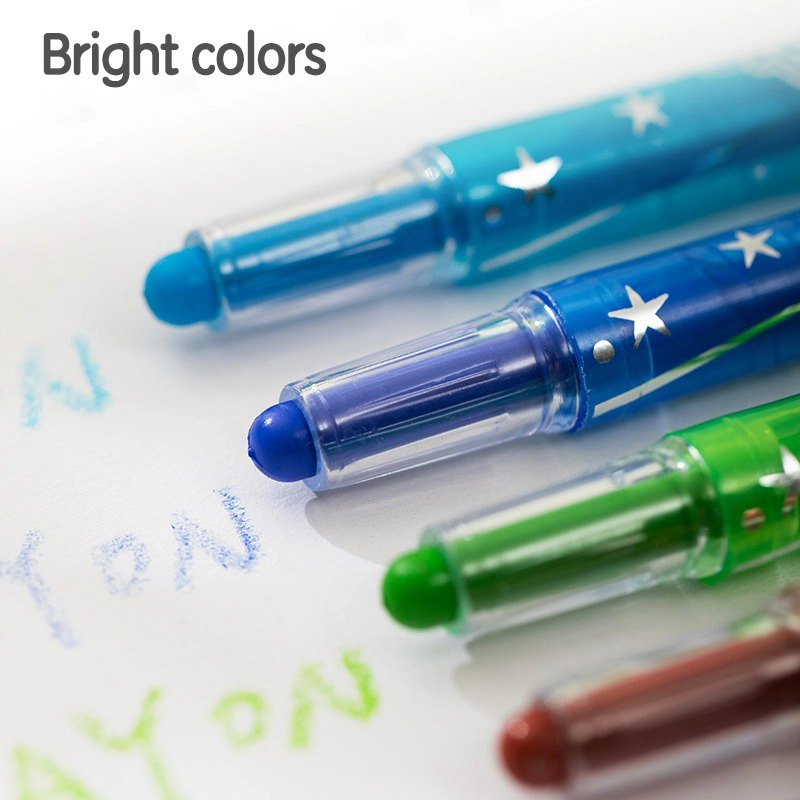 Bút sáp vặn Crayon Deli C216 Màu sắc chuẩn, tươi sáng cho bé tập tô