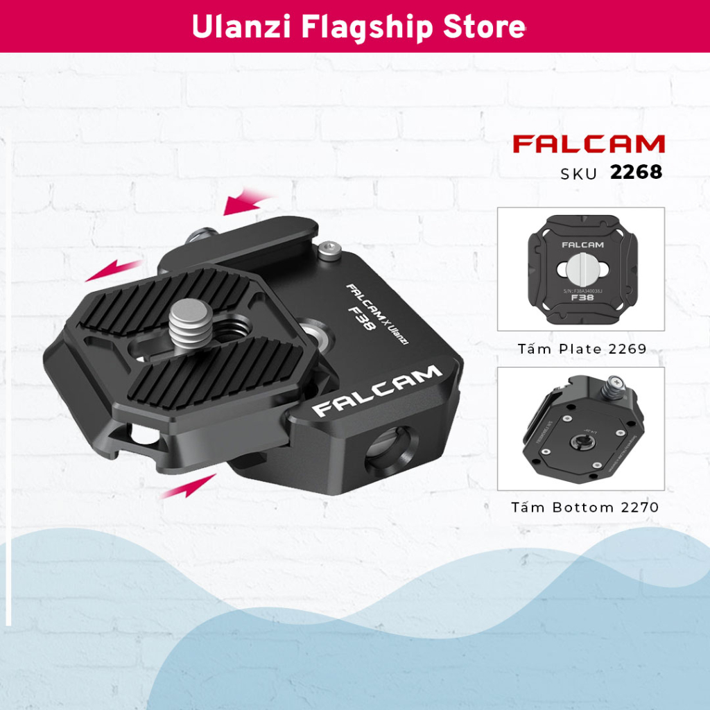 Ulanzi Falcam F38 Quick Plate - Bộ đế kèm tấm tháo nhanh Quick Release tiện lợi 2268
