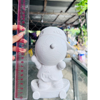 Tượng thạch cao gấu và Doreamon