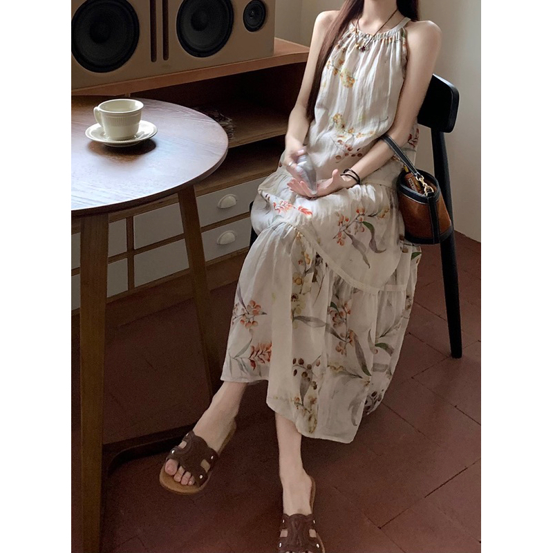 Đầm hoạ tiết nhẹ nhàng có mã giảm 40k
