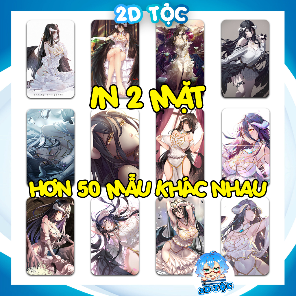 [HÀNG CÓ SẴN] Thẻ Card Bo Góc in 2 mặt Anime Manga Light Novel Overlord (1) - Giấy Dày Cứng - Có Cán