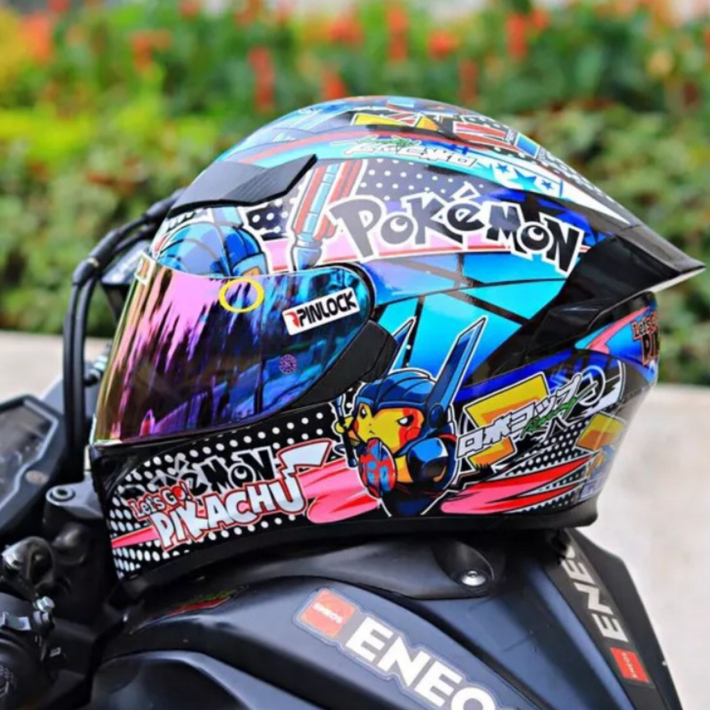 Tem dán mũ bảo hiểm fullface - POKEMON - 44