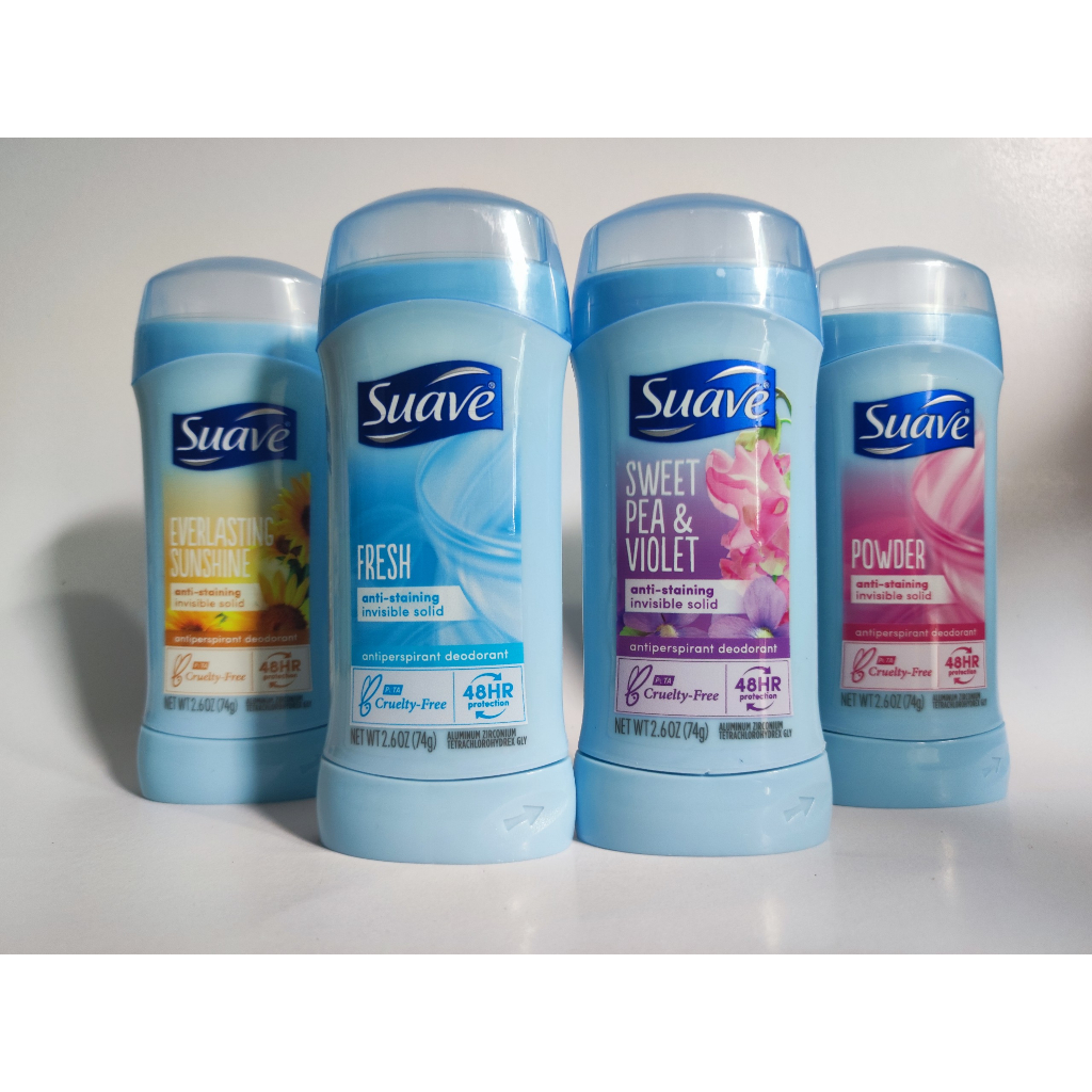 Lăn sáp khử mùi nữ Suave Sweet Pea & Violet Invisible Solid Antiperspirant Deodorant Stick 74g