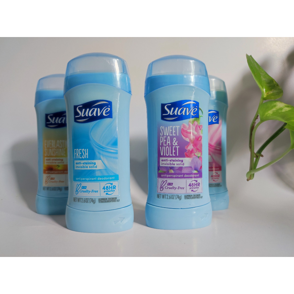 Lăn sáp khử mùi nữ Suave Sweet Pea & Violet Invisible Solid Antiperspirant Deodorant Stick 74g