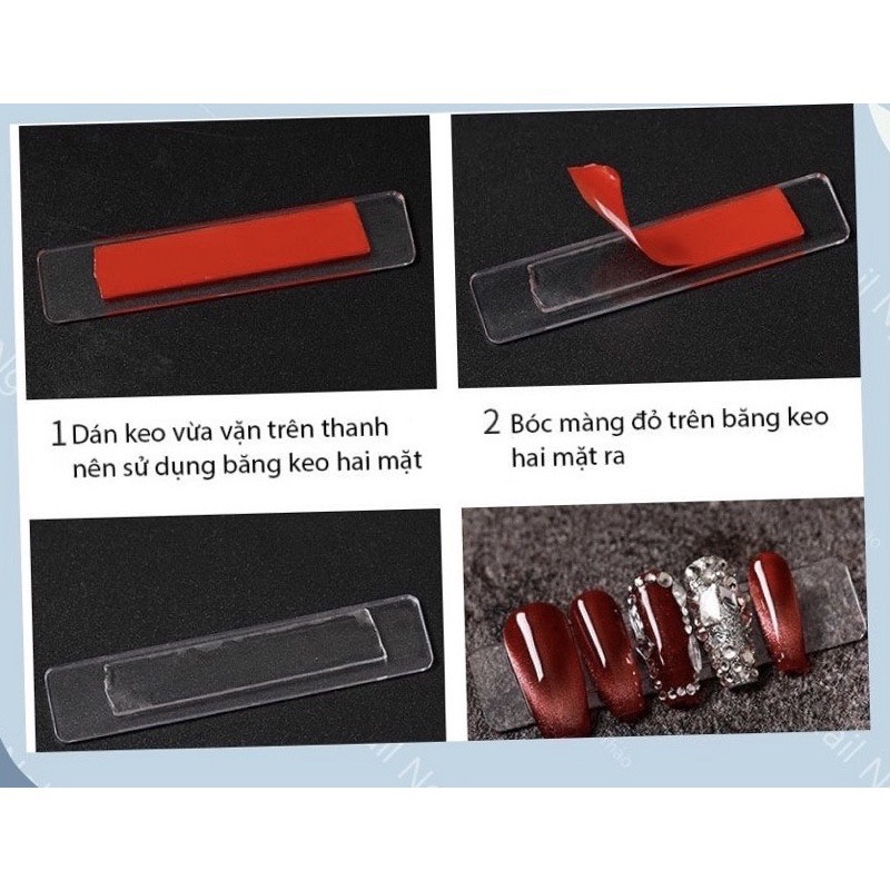 Thanh gắn móng mẫu, que nhựa gắn móng nailbox