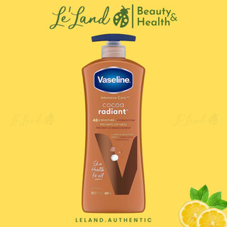 Leland - vaseline dưỡng ẩm toàn thân cocoa radiant body lotion 600ml của mỹ