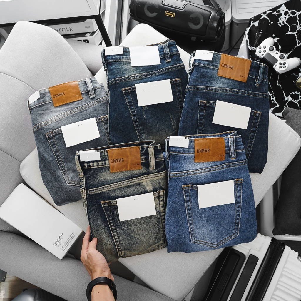 Quần jean nam ống đứng màu xám khói hàng VNXK xịn bò co giãn