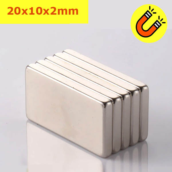 Nam châm đất hiếm 20x10x2mm siêu từ tính