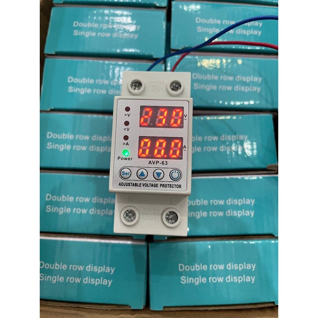 Rơ le bảo vệ dòng áp AVP-63 bảo vệ cao áp, thấp áp, quá dòng 63A 220/230VAC