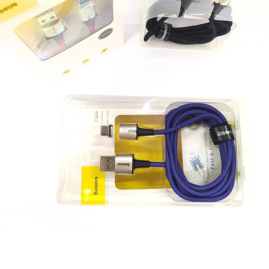 Cáp sạc Baseus nam châm ZinC Micro 1m, 2m cho điện điện thoại, máy tính bảng,...