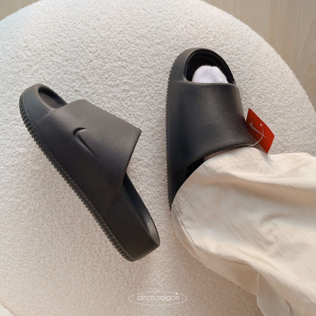 Dép Bánh Mì _N.ike Calm Slide Vân Nhám Siêu Nhẹ, Dép Quai Ngang Nam Nữ Hàng Cao Cấp