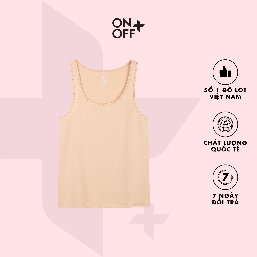 Áo thun tanktop nữ ONOFF mềm nhẹ, chống nhăn - 16IA23S020