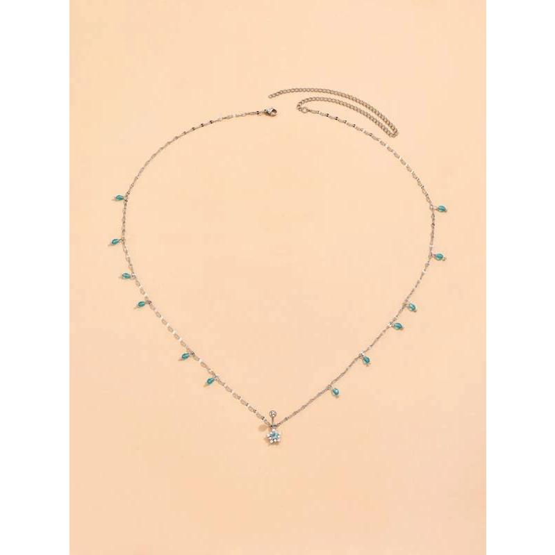 Dây đeo eo có nút bấm khuyên rốn gắn sẵn vào sợi dây không phải khuyên rốn rời cá tính thời trang