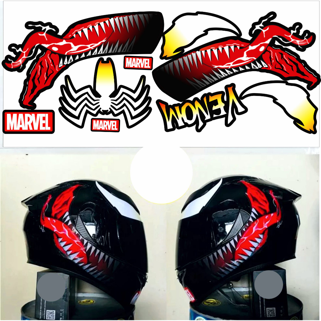 Tem dán mũ bảo hiểm fullface - VENOM - áp dụng nhiều màu - 48