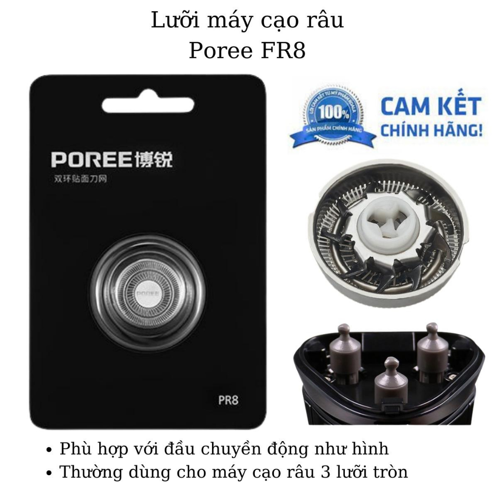 Lưỡi máy cạo râu FR8, FR6 thay thế cho các dòng máy Flyco, Poree, Kemei, Xiaomi Enchen và 4D Shaver