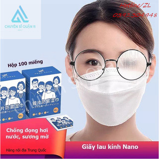 ❌GIÁ SỈ 22k❌Hộp 100 khăn lau kính Nano, chống bám hơi nước, chống bụi bẩn LauNano