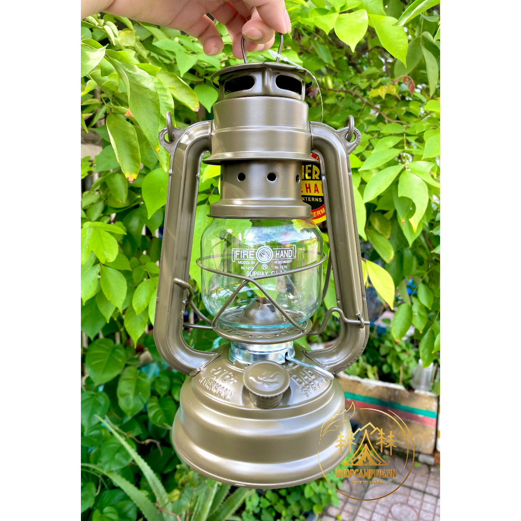 Đèn bão đèn dầu cổ điển FireHand, đèn măng xông cắm trại dã ngoại, dercor tặng bấc đèn - Camping VietNam