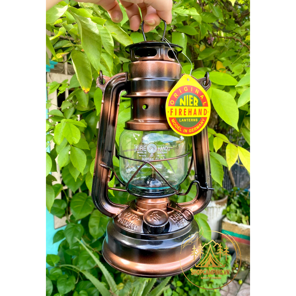 Đèn bão đèn dầu cổ điển FireHand, đèn măng xông cắm trại dã ngoại, dercor tặng bấc đèn - Camping VietNam