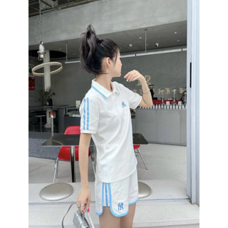 Set Polo M.L.B Nữ Áo Cotton Quần Nỉ Da Cá Năng Động Hàng Vnxk Hot Trend