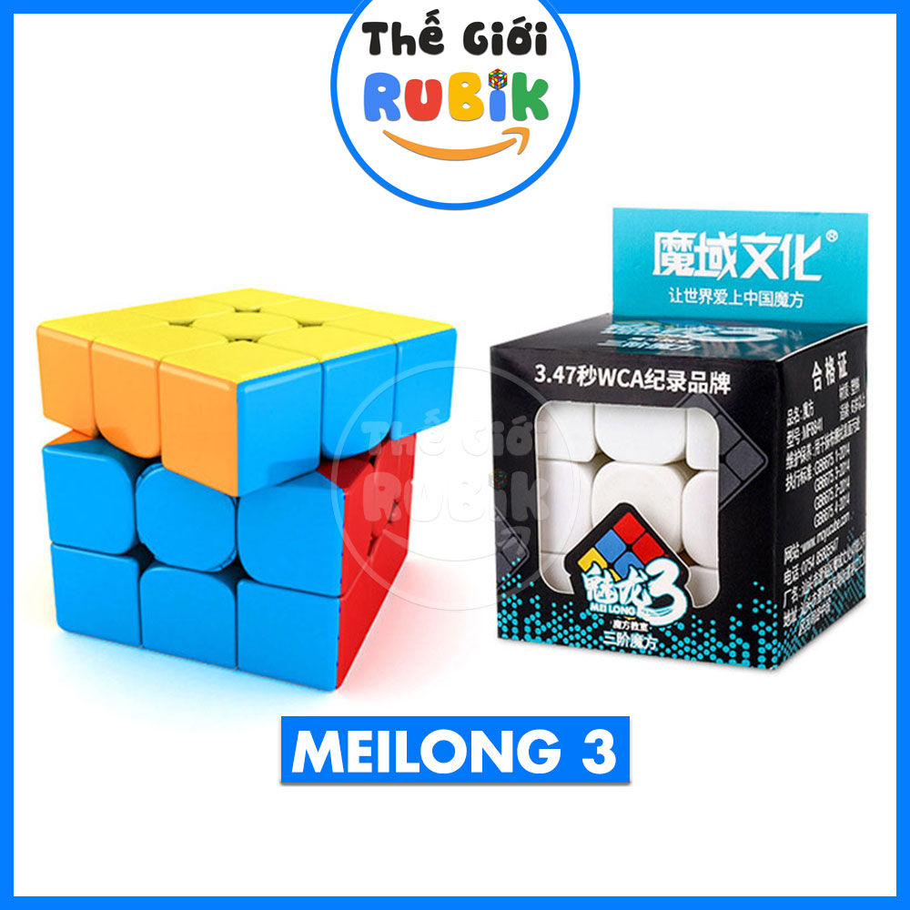 Rubik 3x3 MoYu Meilong 3 Stickerless Xoay Trơn, Không Rít, Độ Bền Cao | The Gioi Rubik