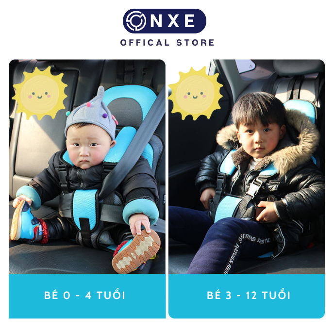 Đai ghế ngồi xe máy ô tô onxe cho bé ghế trẻ em trên ô tô chất liệu vải thoáng khí giữ an toàn cho bé
