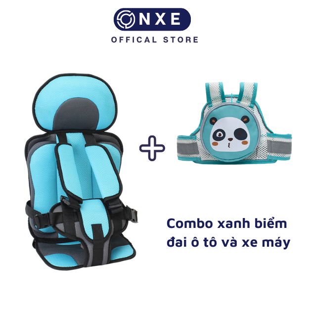 Đai ghế ngồi xe máy ô tô onxe cho bé ghế trẻ em trên ô tô chất liệu vải thoáng khí giữ an toàn cho bé