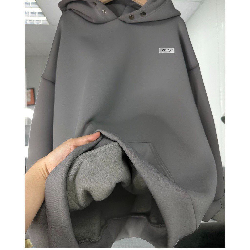 Áo Hoodie Nỉ Basic Unisex, Form Rộng, Tay Phồng, Mũ To 2 Lớp, Chất Dầy Dặn, Nam Nữ Mặc Đẹp Cute Giá Rẻ