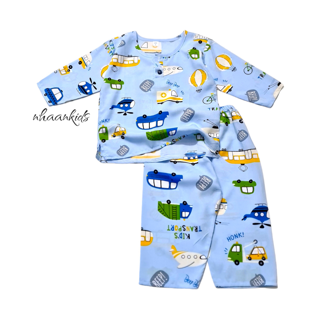 BỘ TOLE/LANH 2 DA SIÊU THOÁNG MÁT TAY DÀI BÉ TRAI - NHÀ AN KIDS