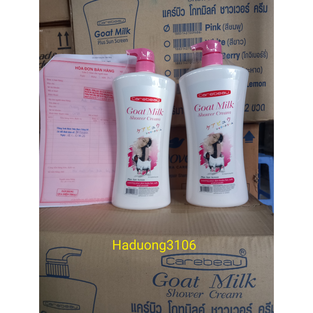 Sữa tắm Dê Goat Milk màu hồng 1000ml Thái Lan (chính hãng)