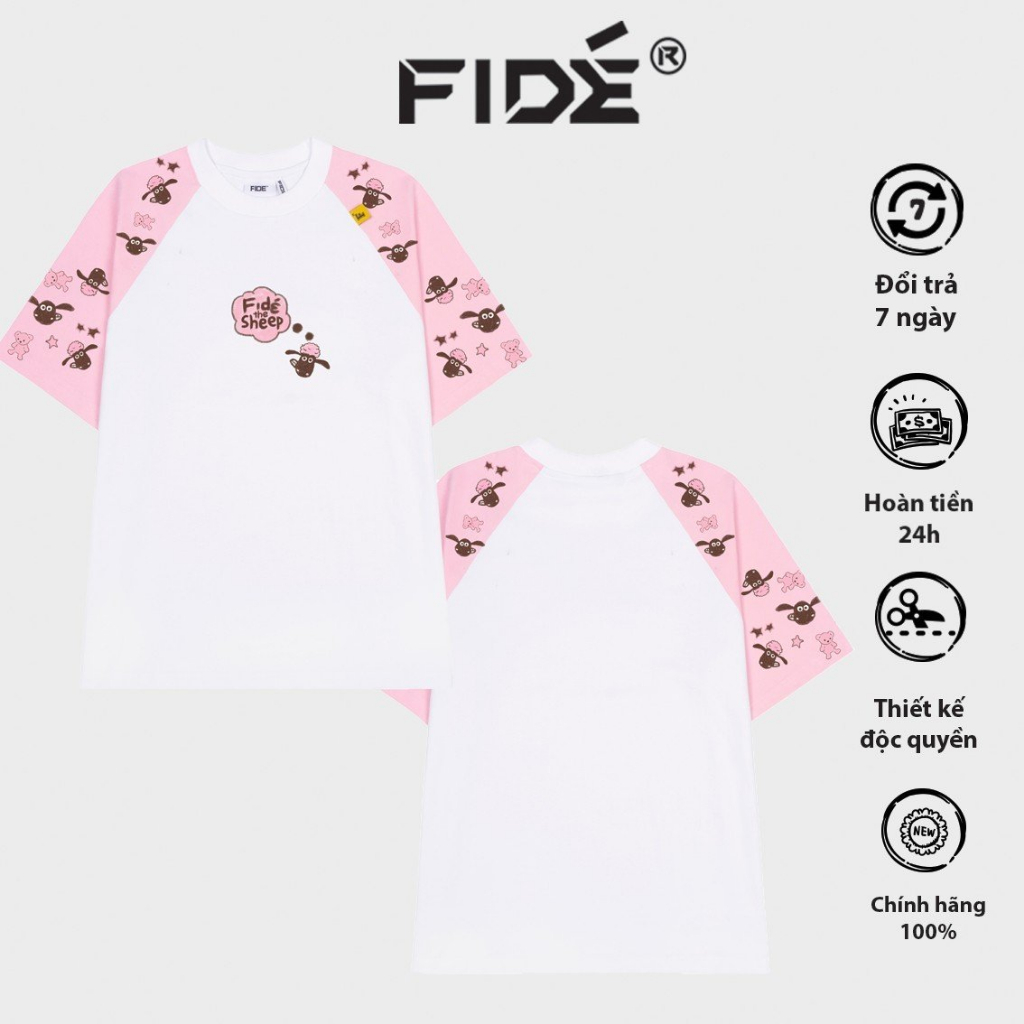 Áo thun FIDE phông unisex nam nữ form rộng ulzzang RAGLAN CỪU