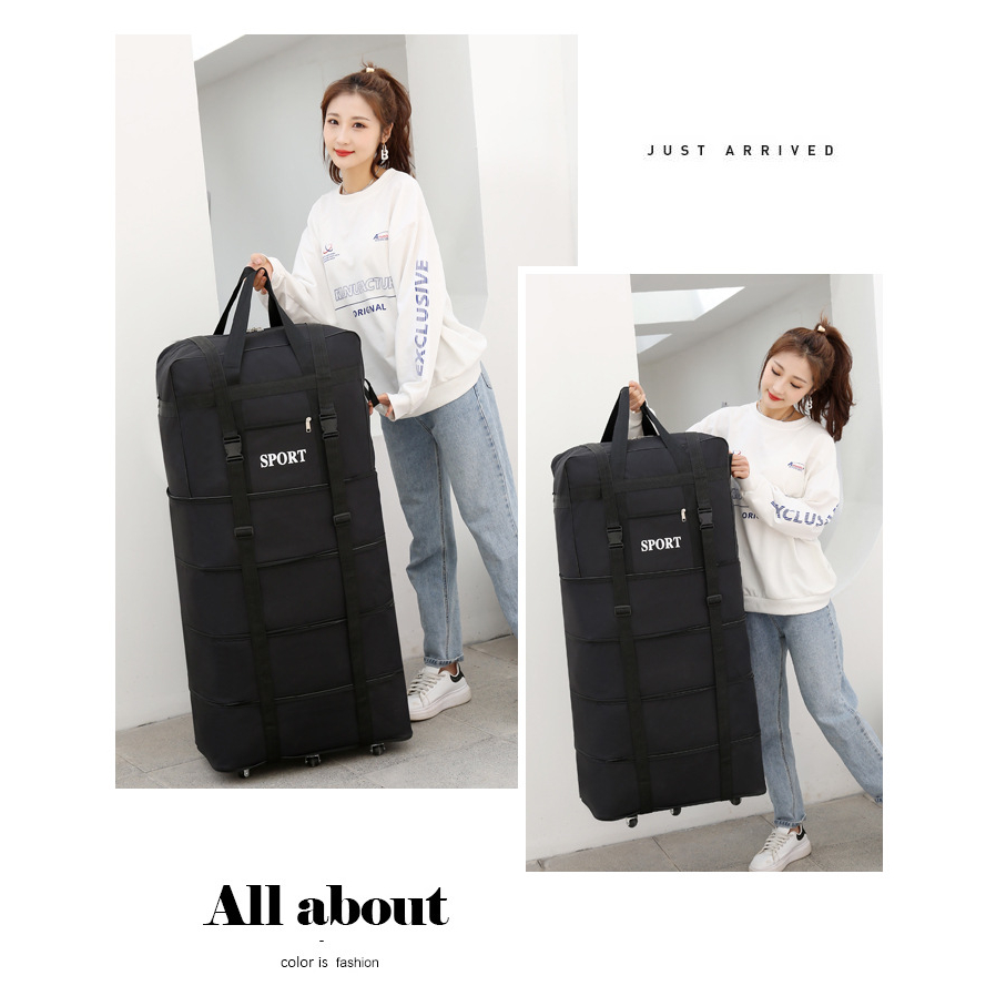 Vali Hành Lý Ký Gửi dạng kéo đeo vai quai xách Super X Bagage Carrier 6 bánh xe 105x50x30cm  ☘️☘️