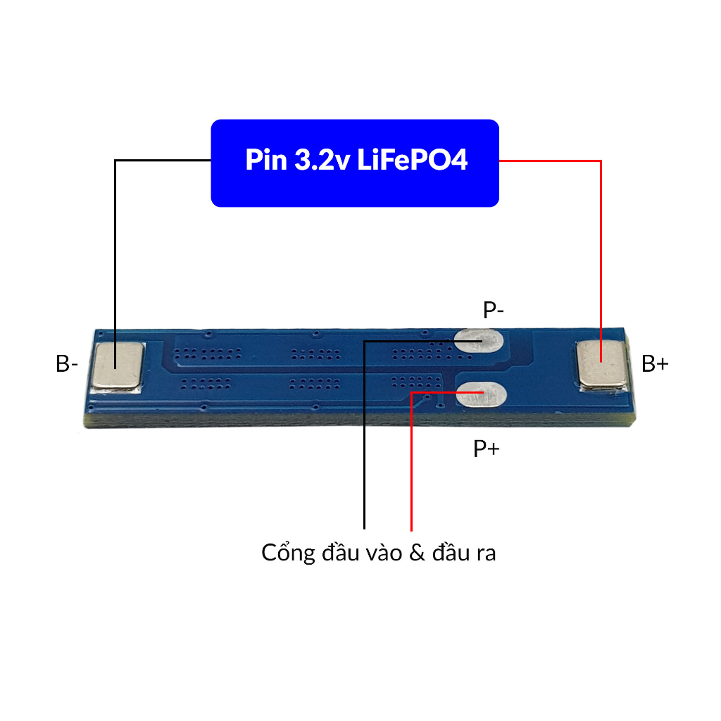Mạch sạc và bảo vệ pin 1S 3.2V LiFePO4