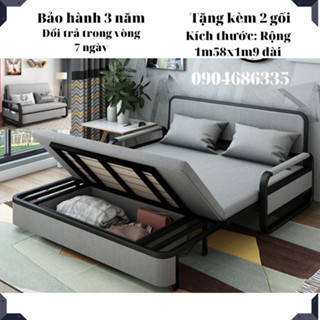 Giường Sofa Thông Minh , Giường Sofa Gấp Gọn Thành Ghế Sofa Đa Năng Kích Thước 1m58x1m9