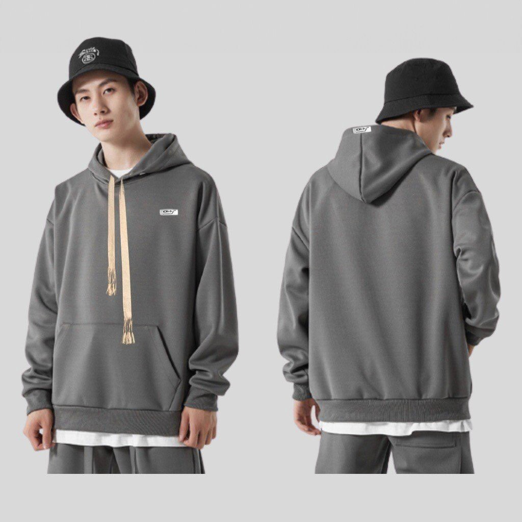 Áo Khoác Hoodie Nỉ Unisex Nam Nữ Form Rộng Có Mũ Chất Dày Cute Màu Xanh Đen In Hình Hoodie Zip Cặp Kéo Khóa Dây Bigsize
