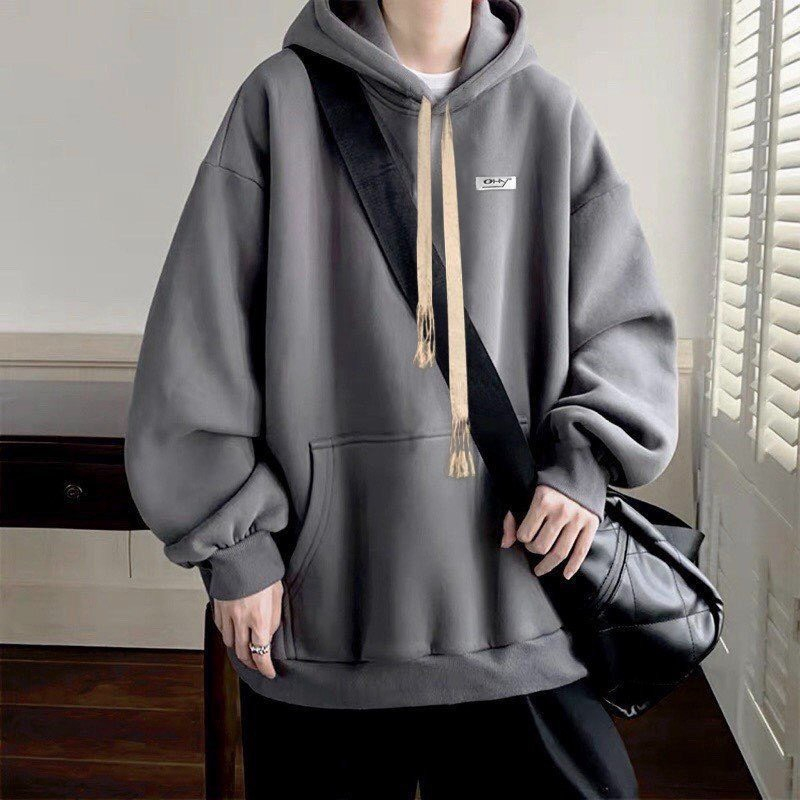 Áo Khoác Hoodie Nỉ Unisex Nam Nữ Form Rộng Có Mũ Chất Dày Cute Màu Xanh Đen In Hình Hoodie Zip Cặp Kéo Khóa Dây Bigsize