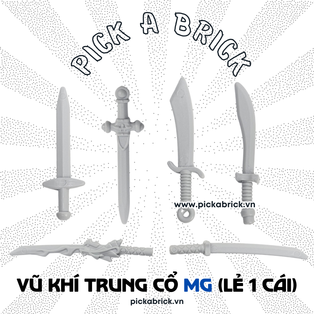 Phụ kiện vũ khí Trung Cổ MG - Đồ chơi lắp ráp mô hình gạch MOC Phụ kiện Trung cổ Vũ khí minifigure minifigures