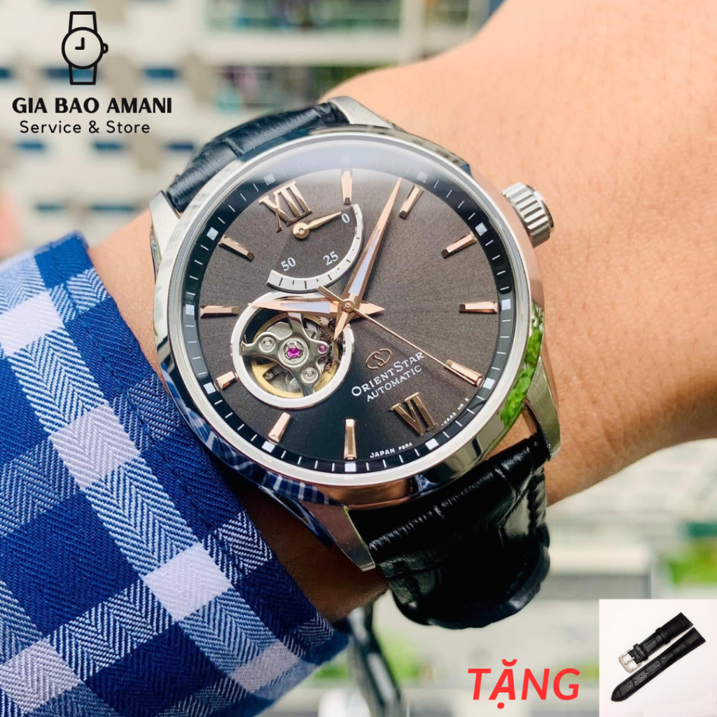 Đồng Hồ Nam ORIENT Star Open Heart 50h RE-AT0007N Chính Hãng Tặng Dây Da Cao Cấp