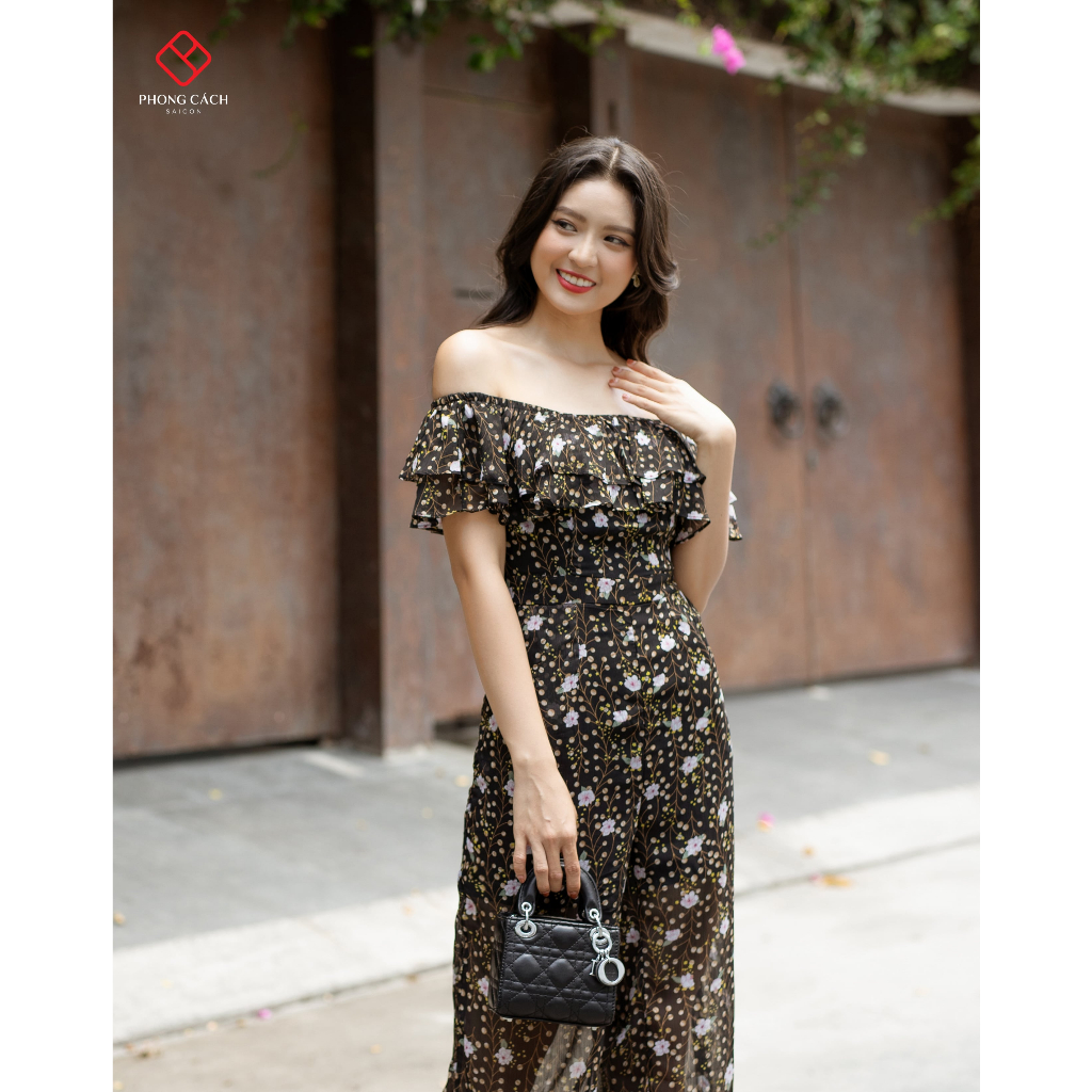 Jumpsuit ống rộng bèo ngực mặc 2 kiểu SJ823 - Phong Cách SAIGON