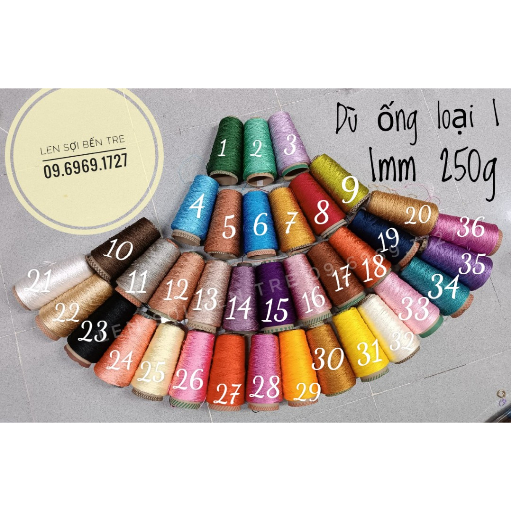 Dù ống 1mm loại 1 250gam