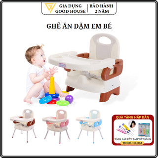 Ghế ăn dặm cho bé có thể gấp gọn hiện đại, ghế ăn dặm đa năng, Mặt bàn có các hốc riêng biệt, chắc chắn an toàn cho Bé