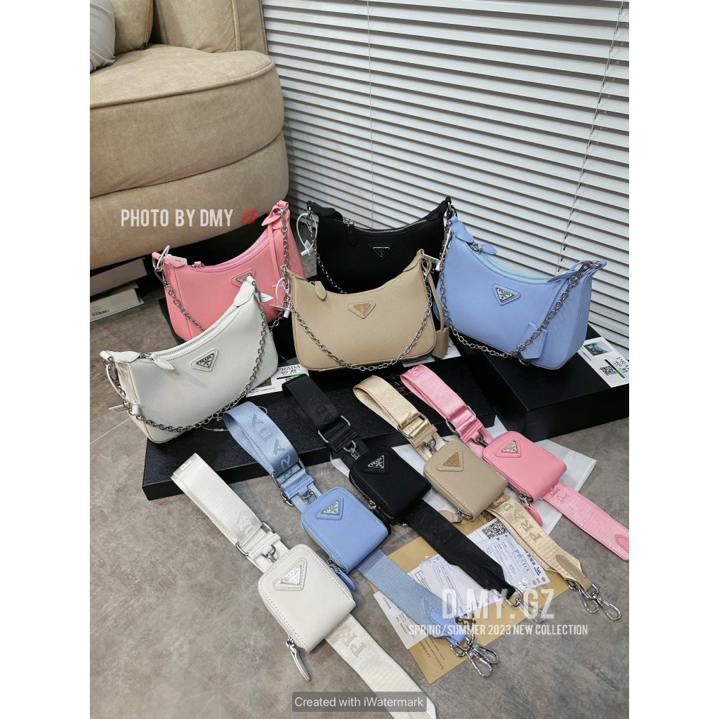 Túi xách nữ Prada da xước size 23 fullbox