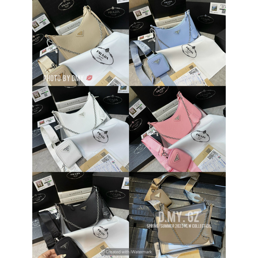 Túi xách nữ Prada da xước size 23 fullbox