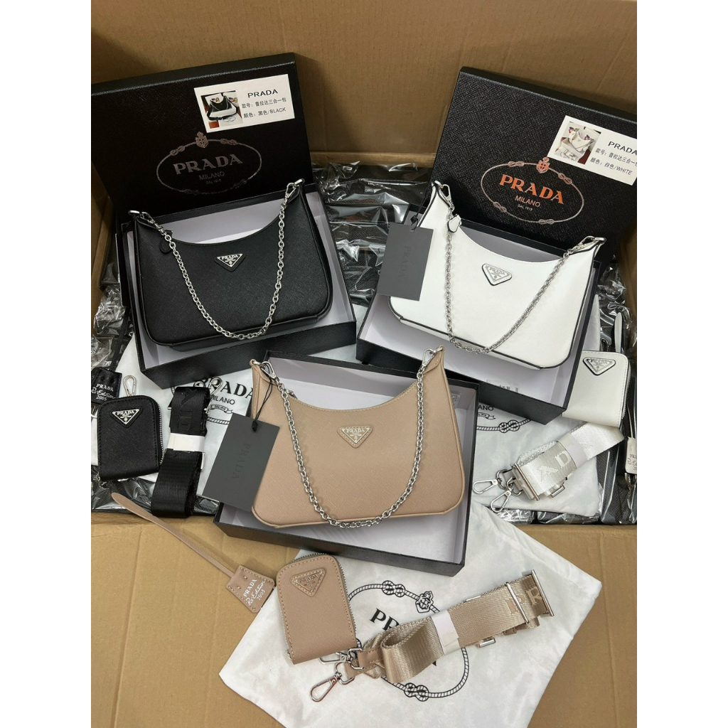 Túi xách nữ Prada da xước size 23 fullbox