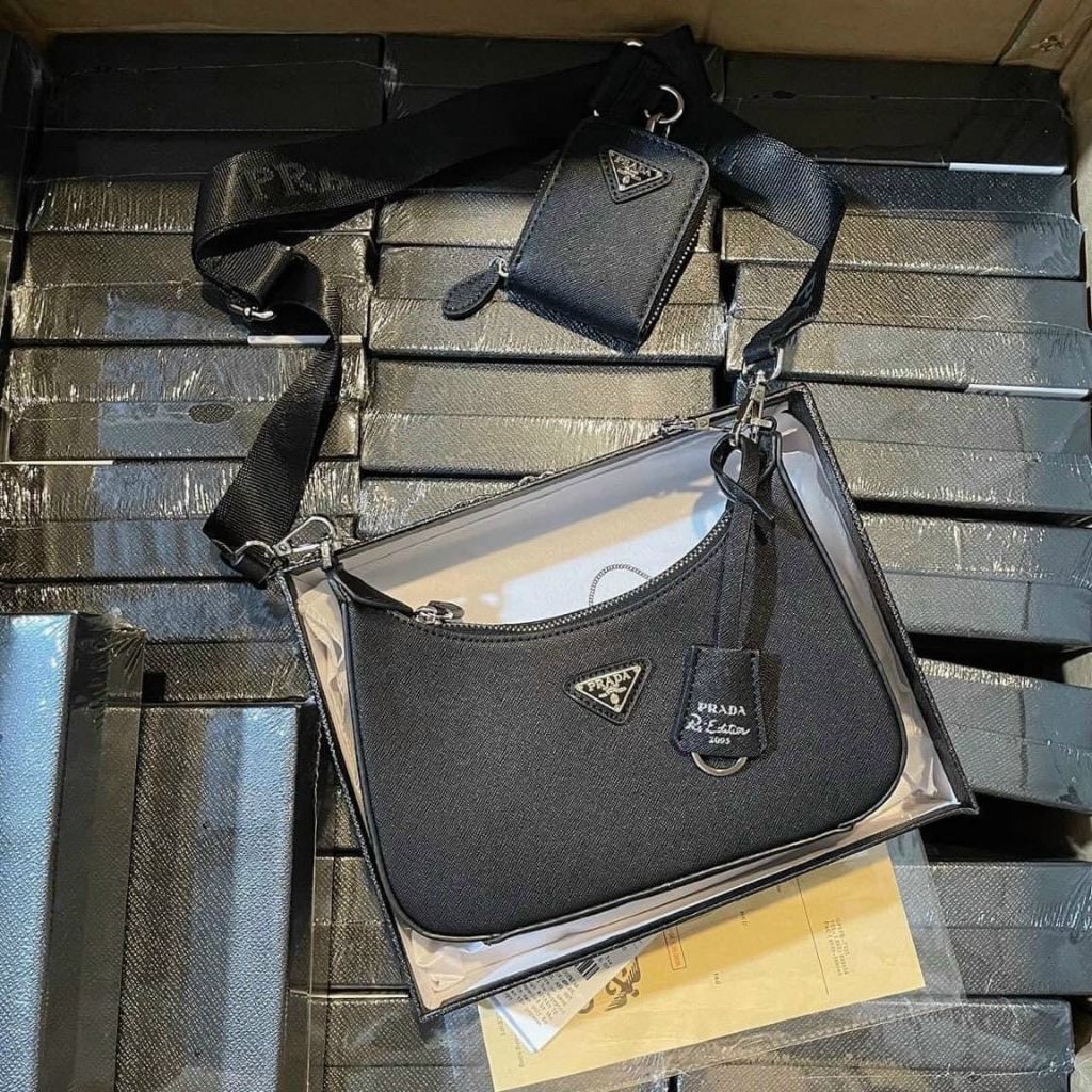 Túi xách nữ Prada da xước size 23 fullbox